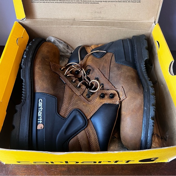 Carhartt CMW6220 Waterproof 6-Inch Steel Toe Work Boot Brown Men's 9 Brand NIB - Picture 11 of 13